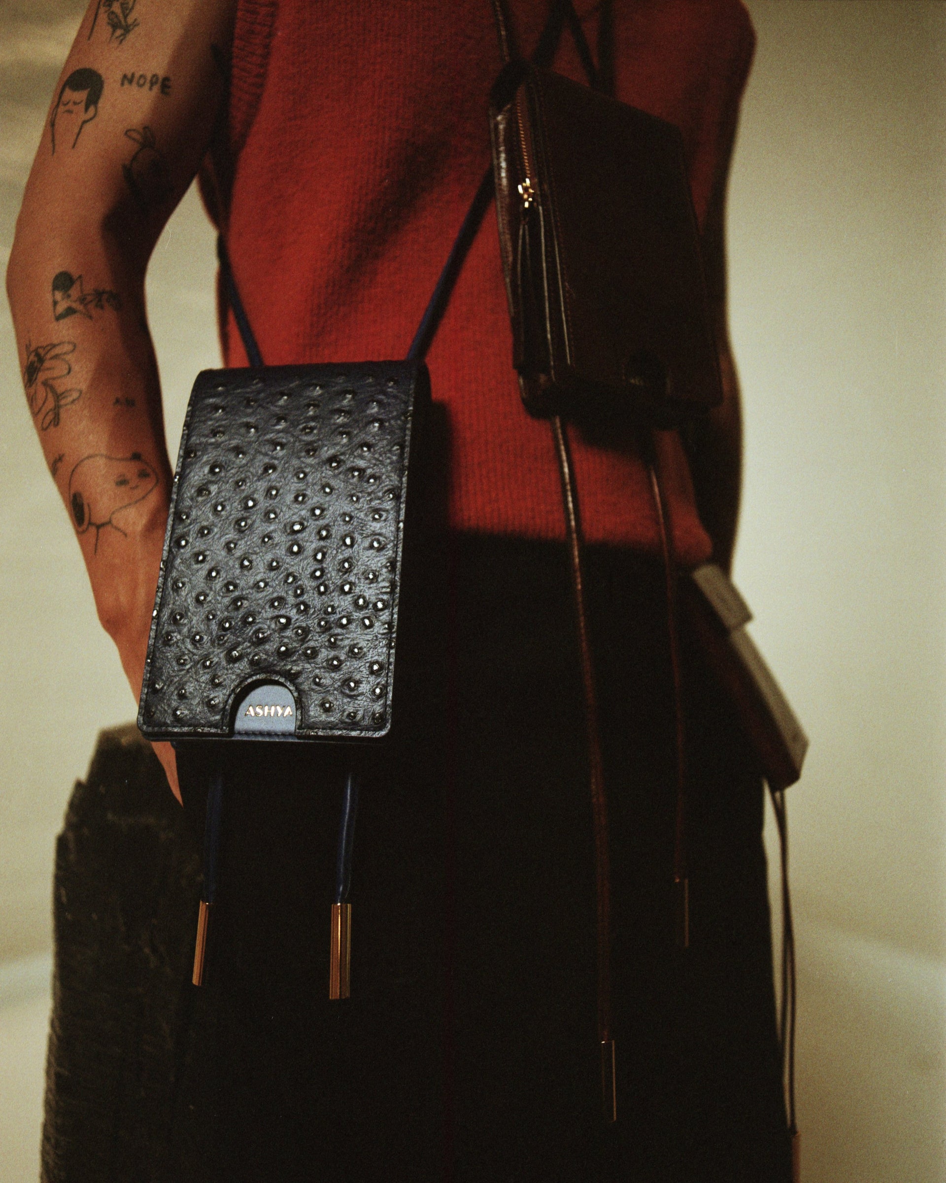 Bolo Bag | Onyx Ostrich