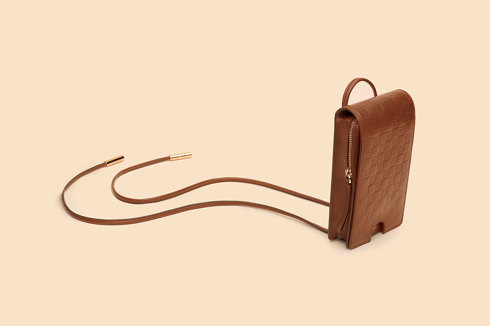 Heritage Checker Bolo Bag | Toffee