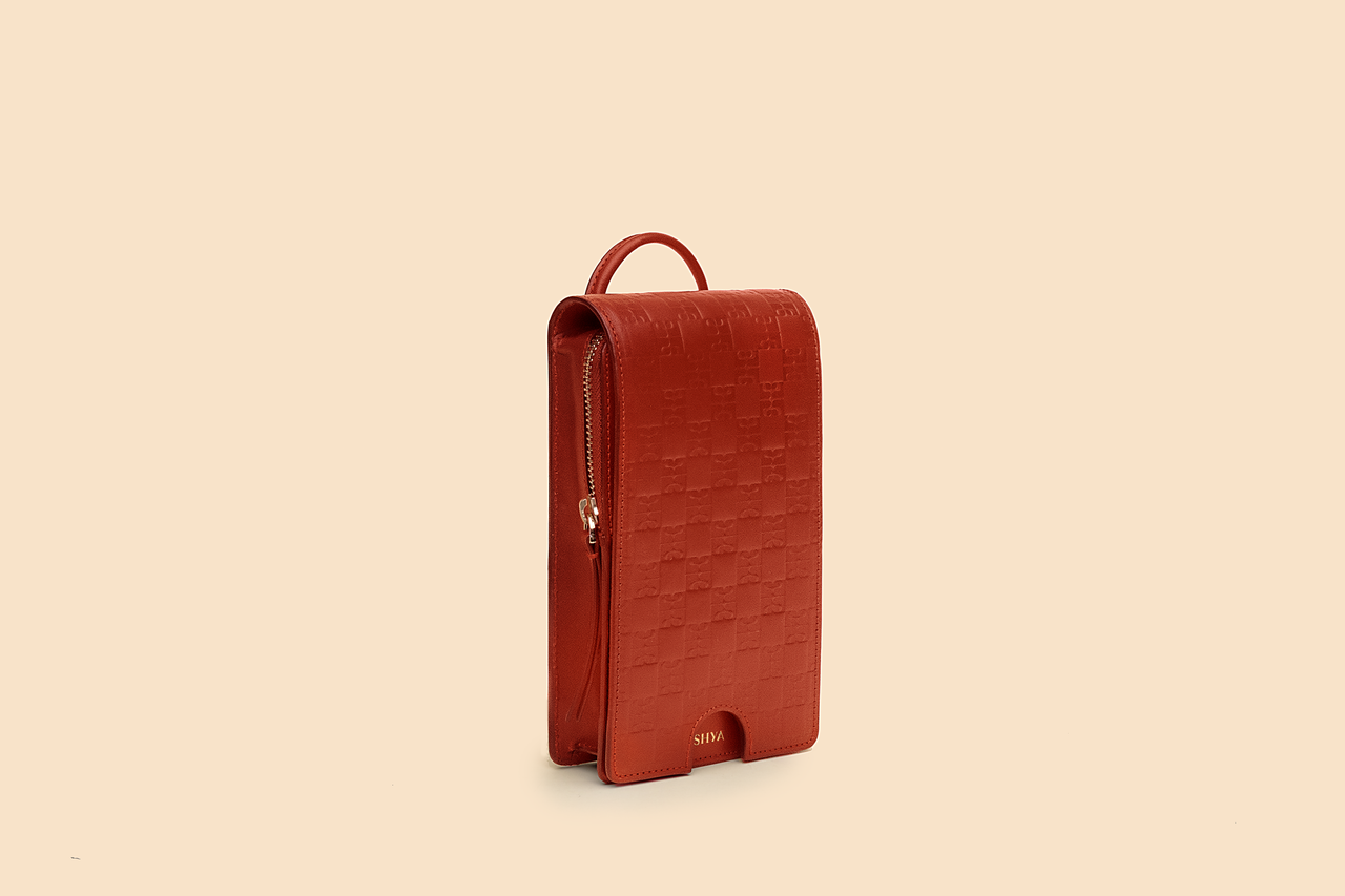 Heritage Checker Bolo Bag | Cherry