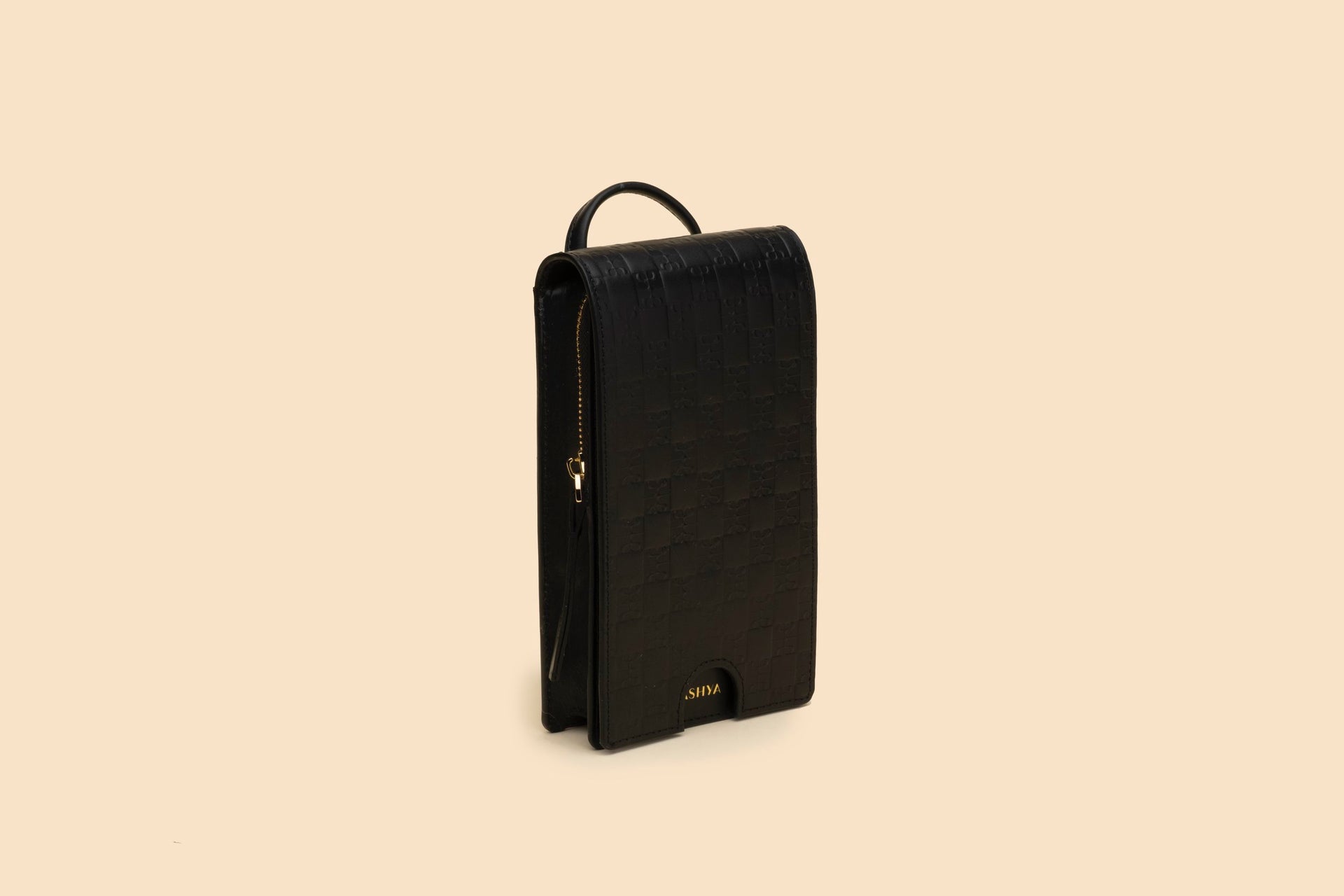 Heritage Checker Bolo Bag | Onyx
