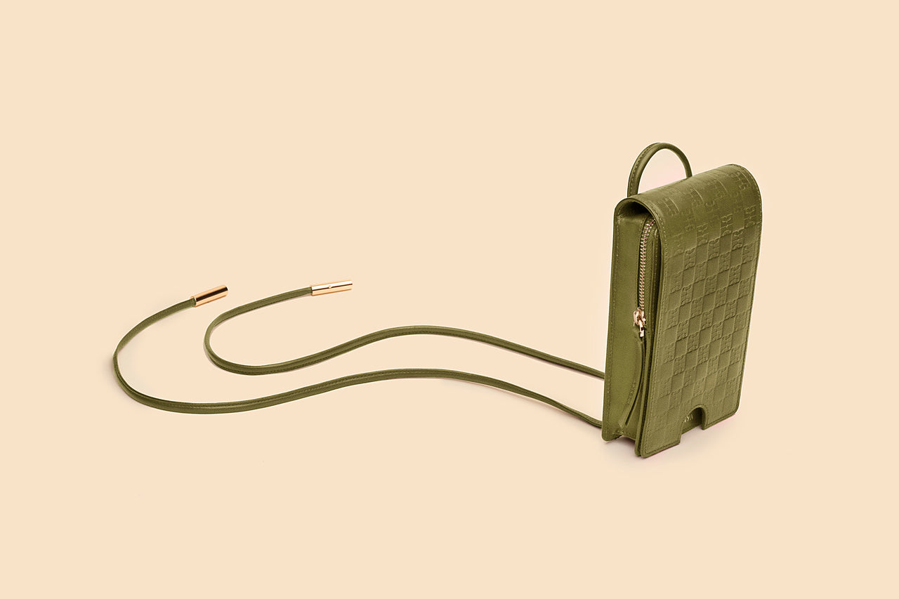Heritage Checker Bolo Bag | Verde